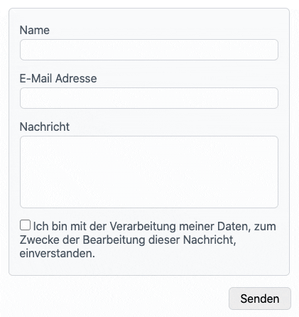Beispiel Kontaktformular